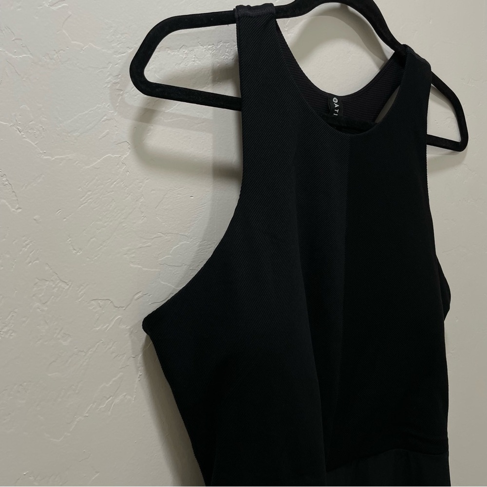 NWT Athleta Winona Midi Support Dress Women's XLT Black Fit & Flare Athletic - Picture 11 of 16